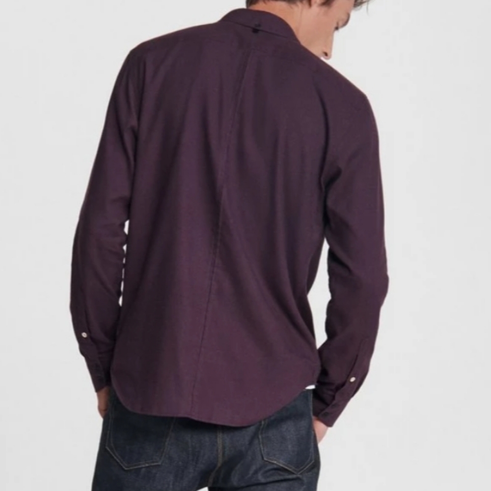 rag & bone Men's Plum Button-Down Casual Shirt - Picture 11 of 12